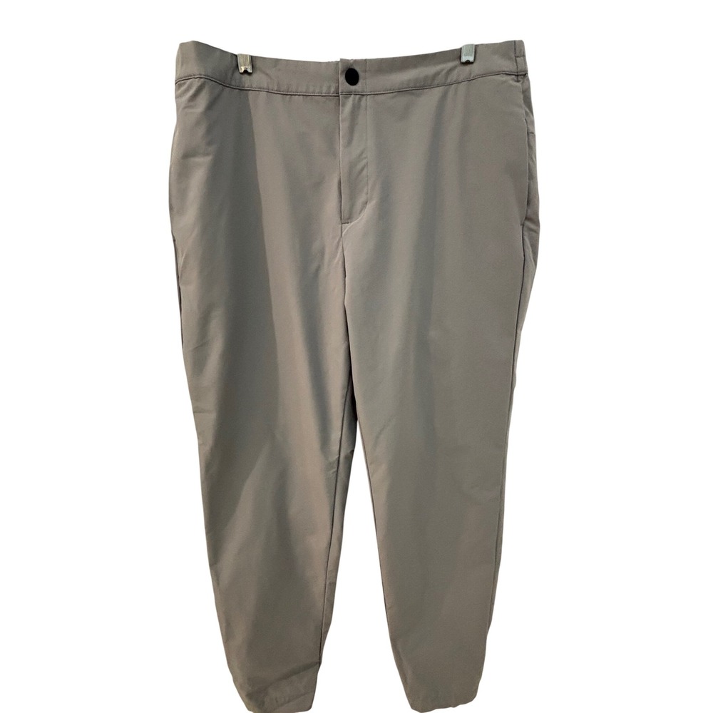 Banana Republic Men's Gray Jogger Pants Size 38 Polyester Casual Comfort Golf